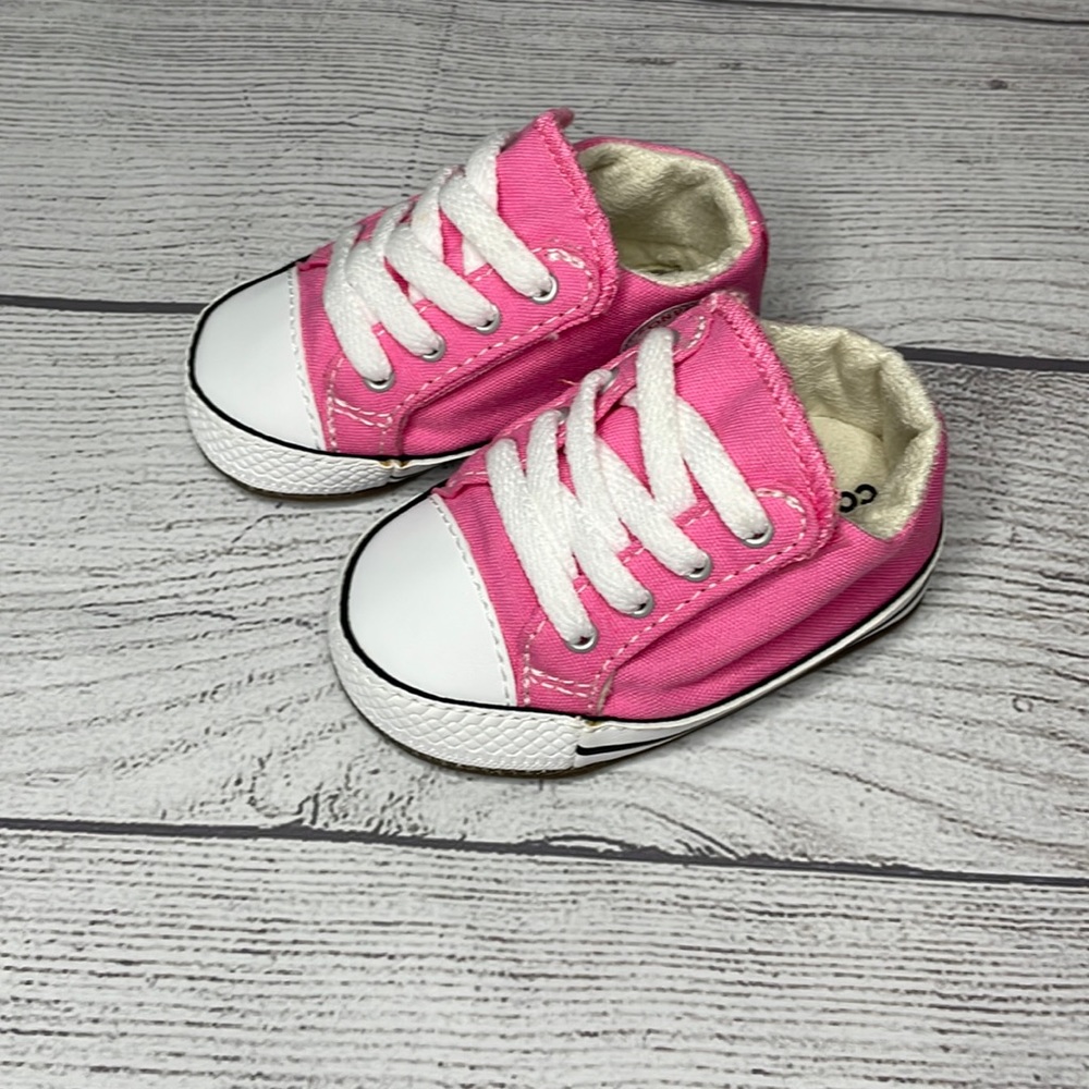 Pink Baby Converse Size 2 Like New